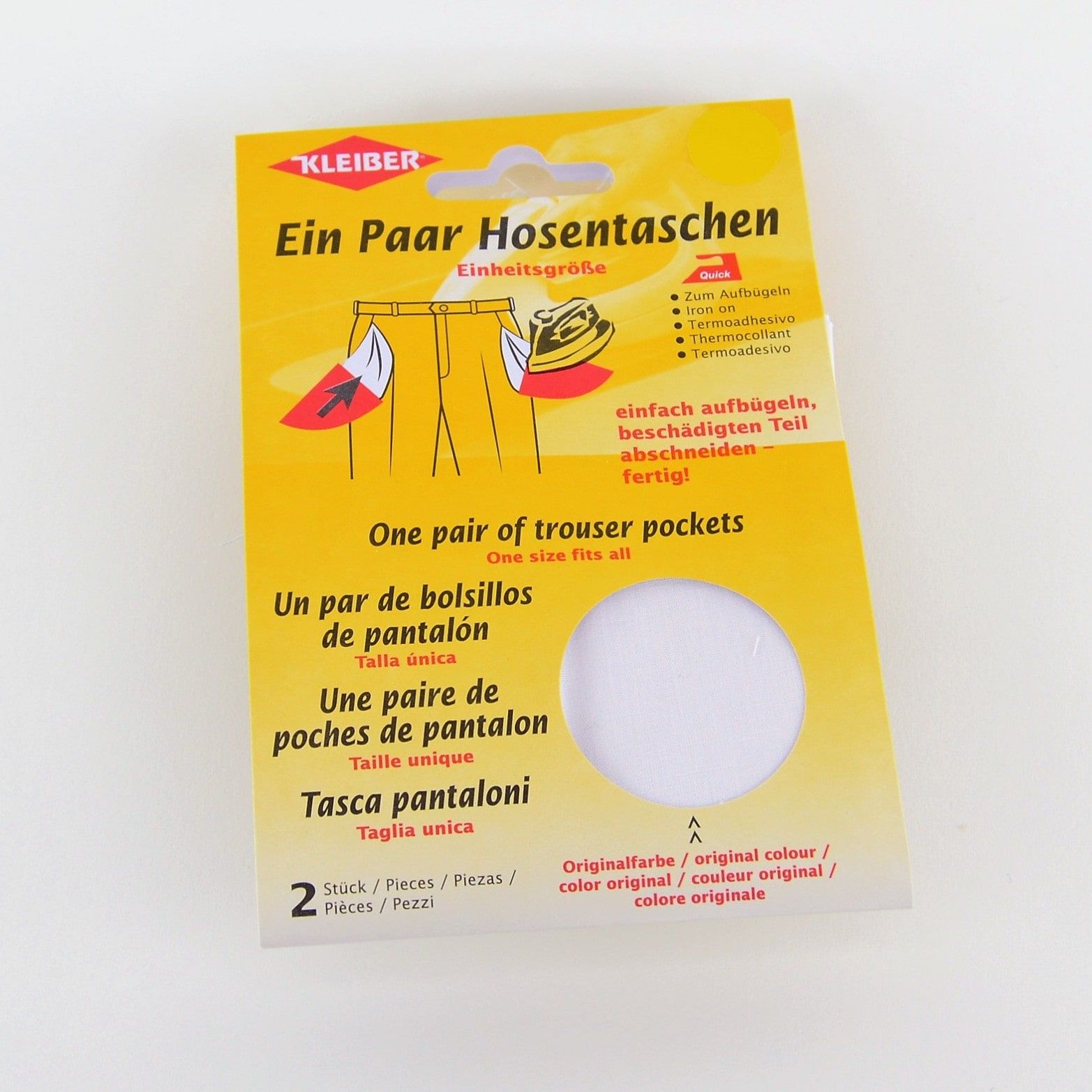 Kleiber trouser replacement pocket white 2 pieces