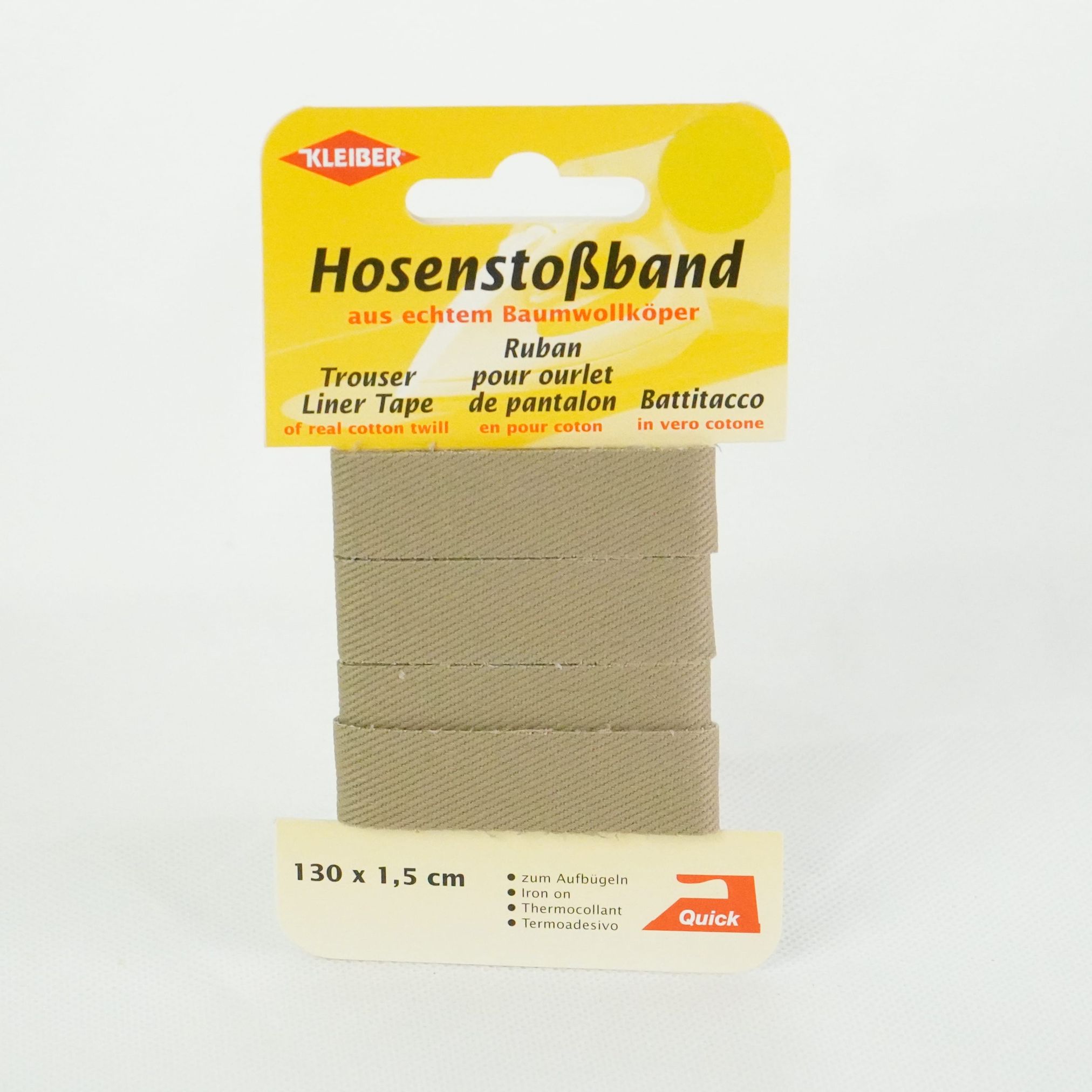 Kleiber trouser liner tape beige 130 x 1,5cm