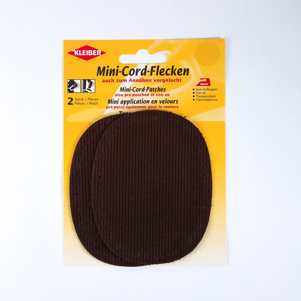 Small Iron On/Sew On Oval Cord Arm/Knee Patches