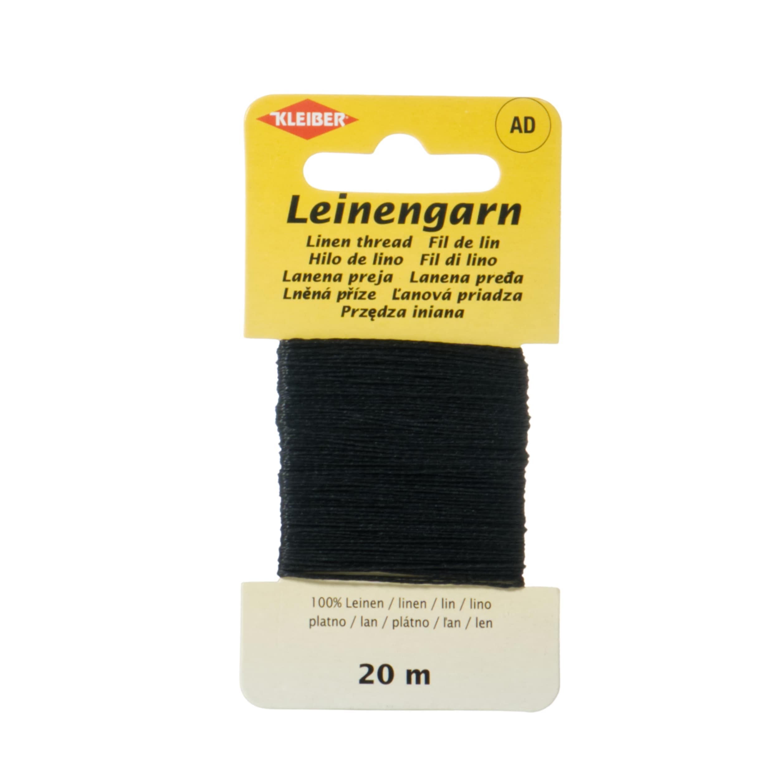 Black Linen Thread 20m
