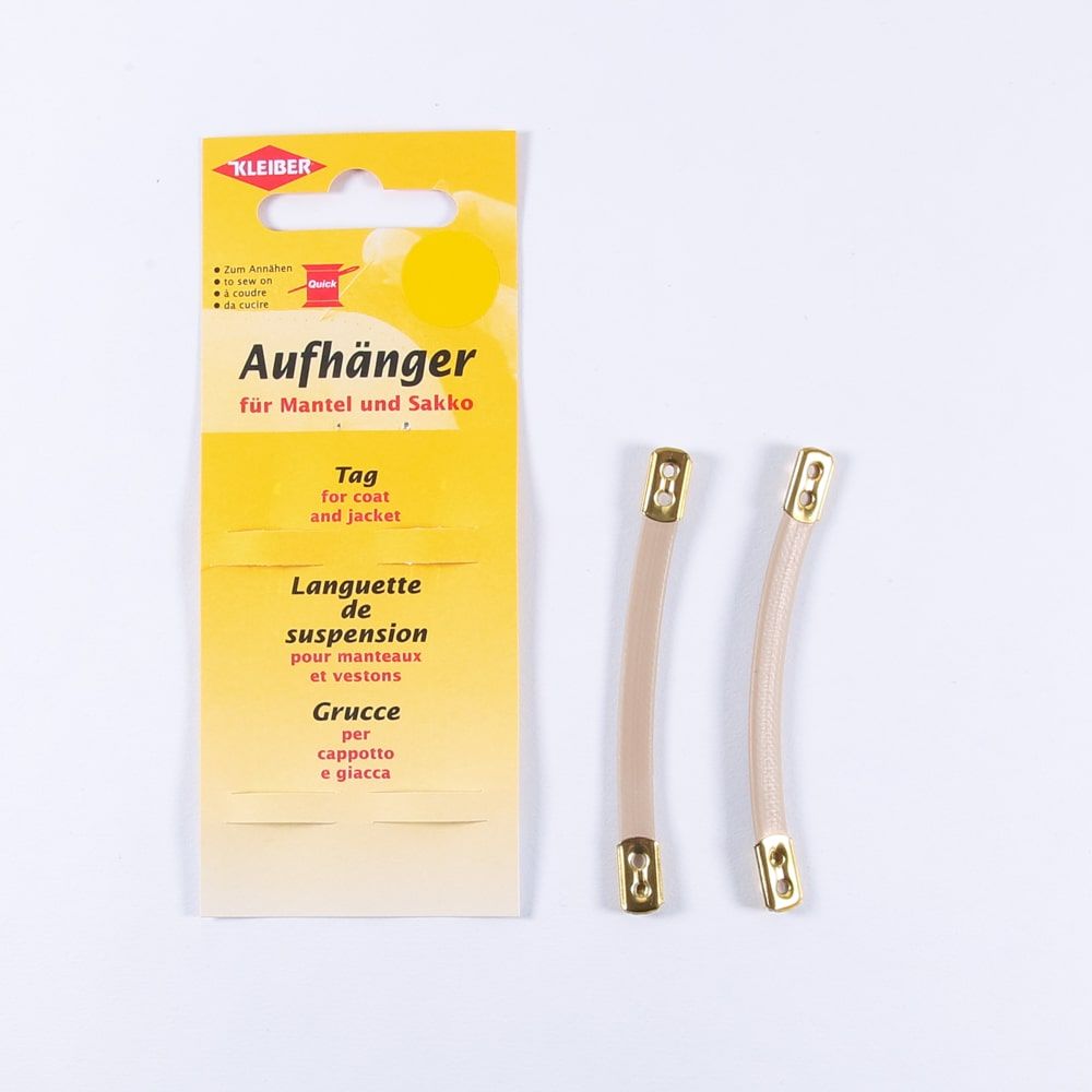 Kleiber plastic coat hangers beige 2 pieces