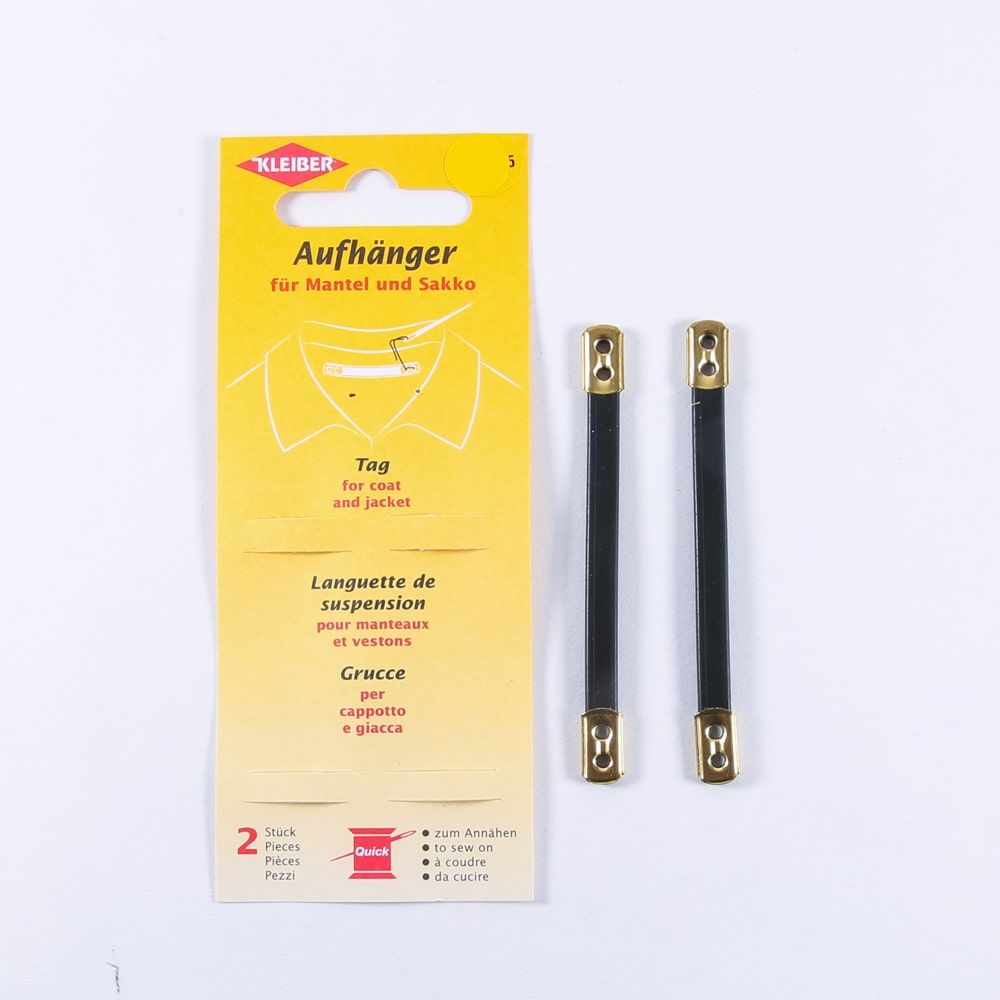 Kleiber plastic coat hangers black 2 pieces