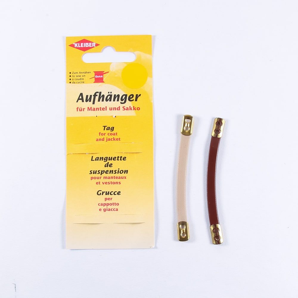 Kleiber plastic coat hangers beige and brown 2 pieces