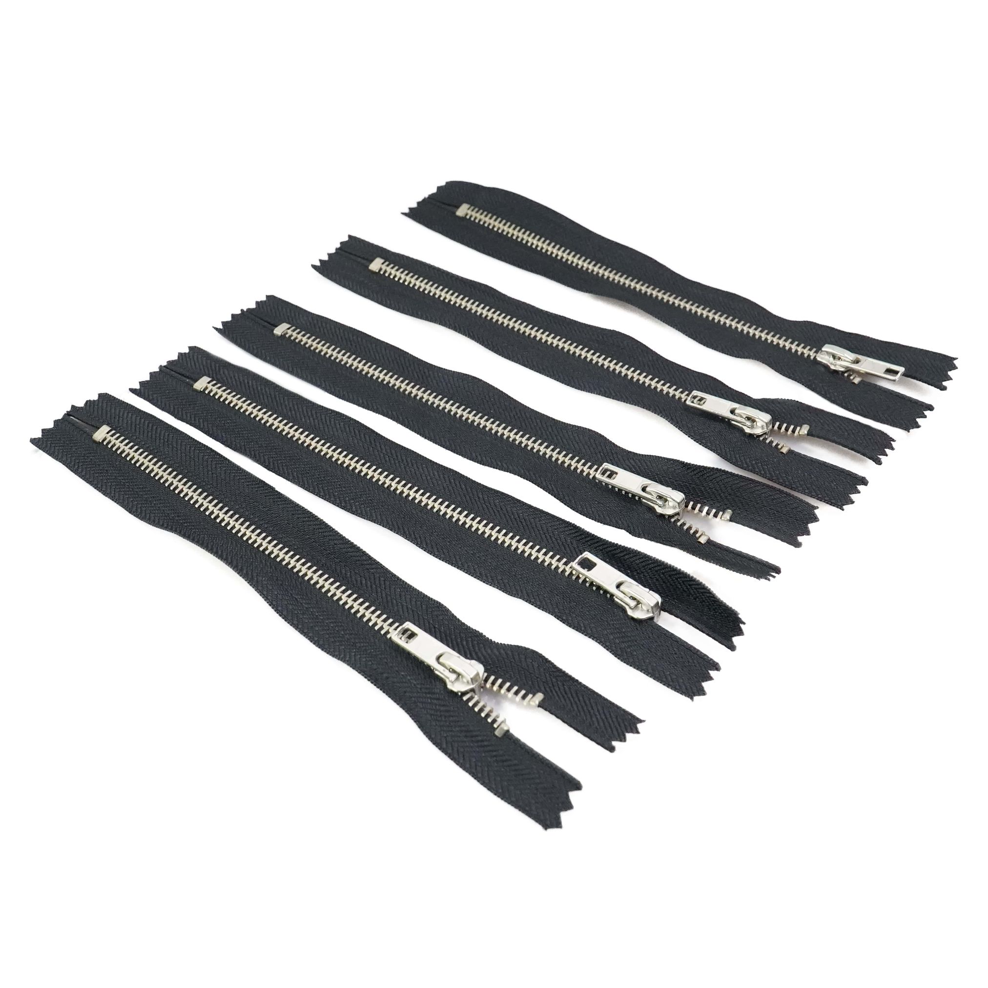 Trimz metal zips 18cm black 5 pieces