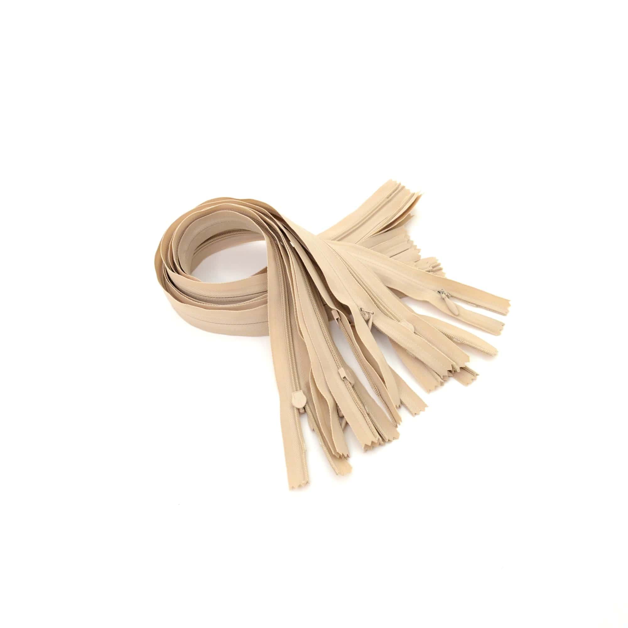 Trimz invisible/concealed zips 40cm beige