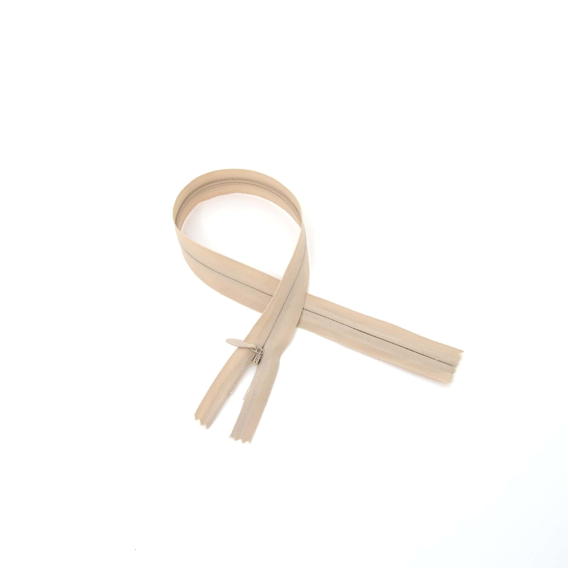 Trimz invisible/concealed zip beige