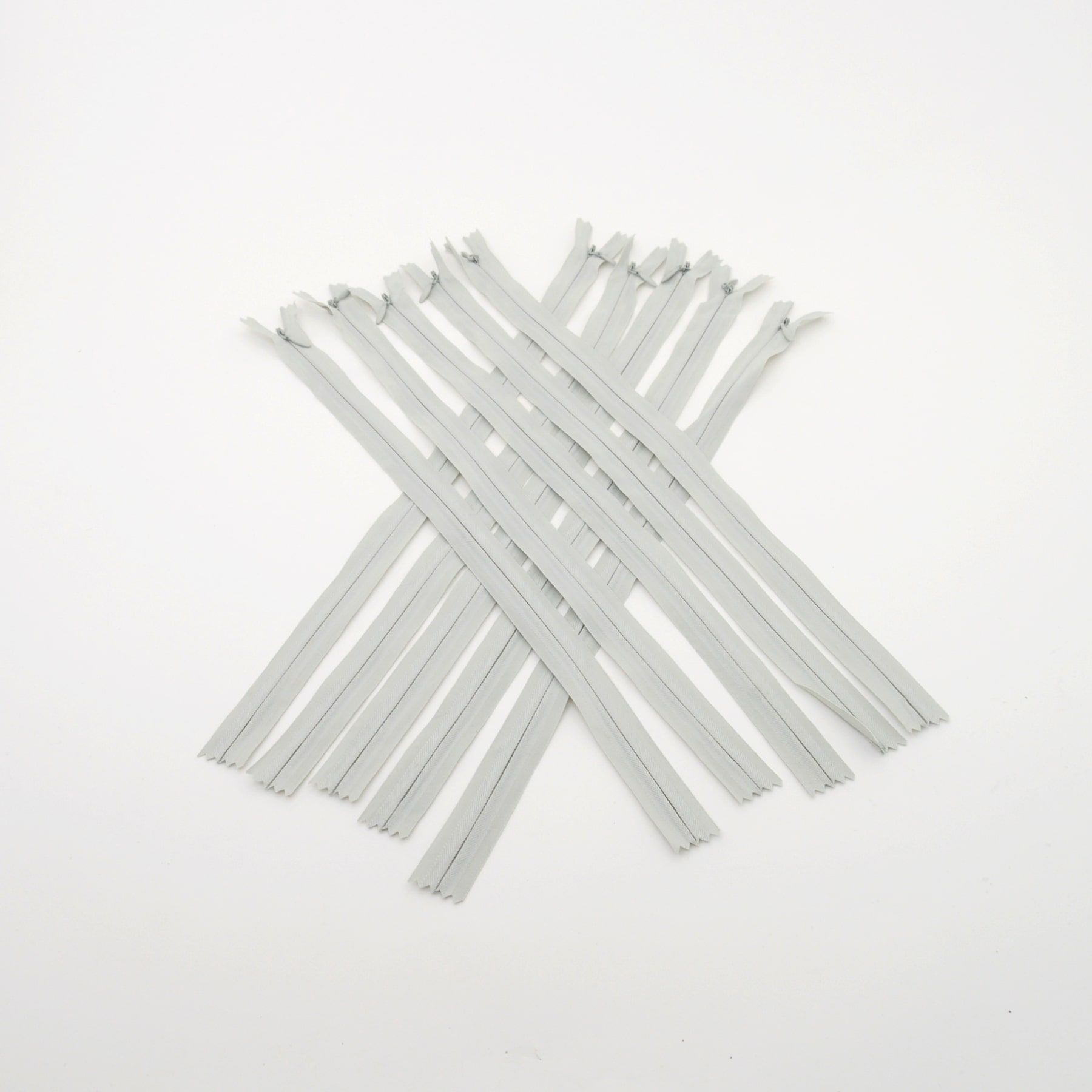 Trimz invisible/concealed zips light grey 10 pieces