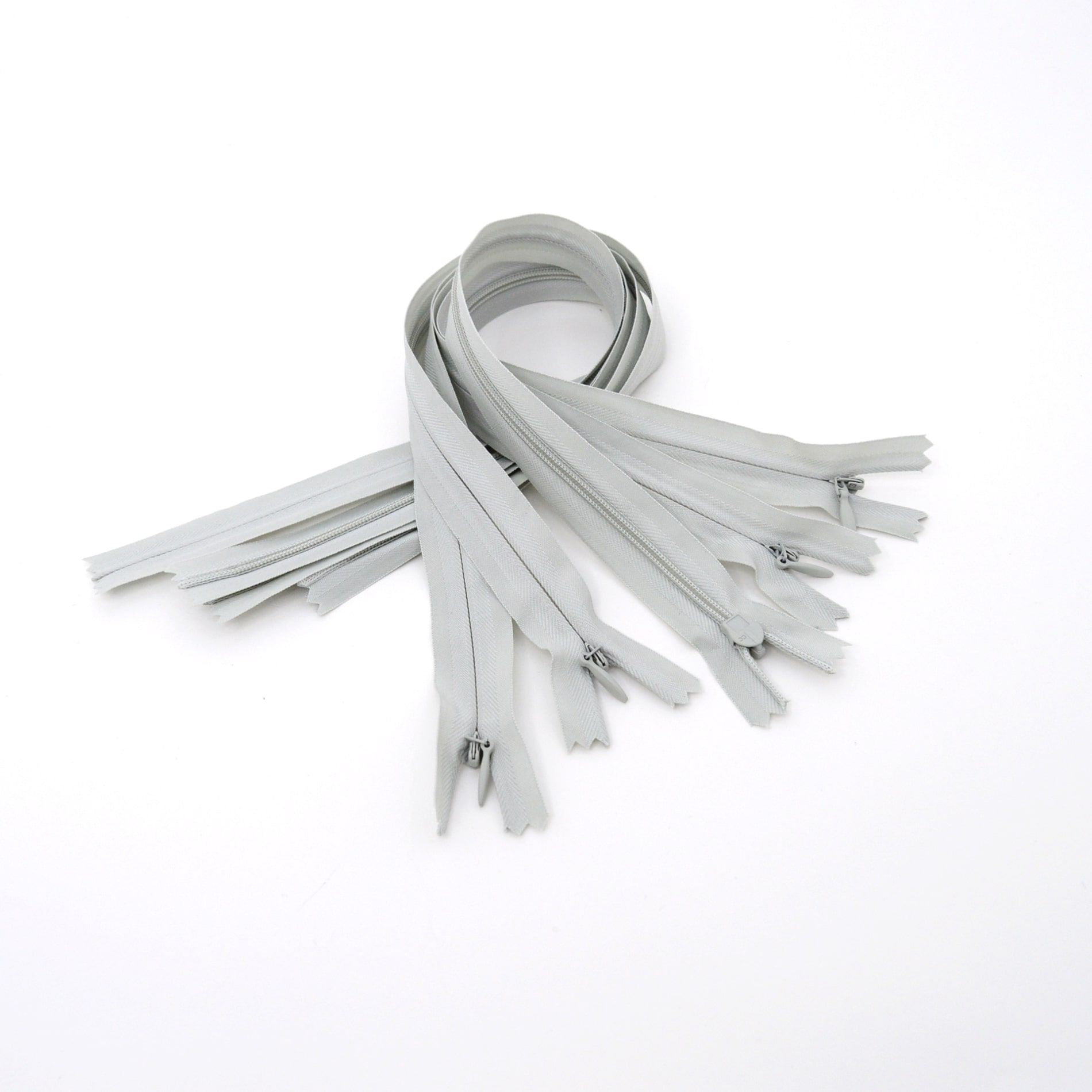 Trimz invisible/concealed zips light grey 5 pieces