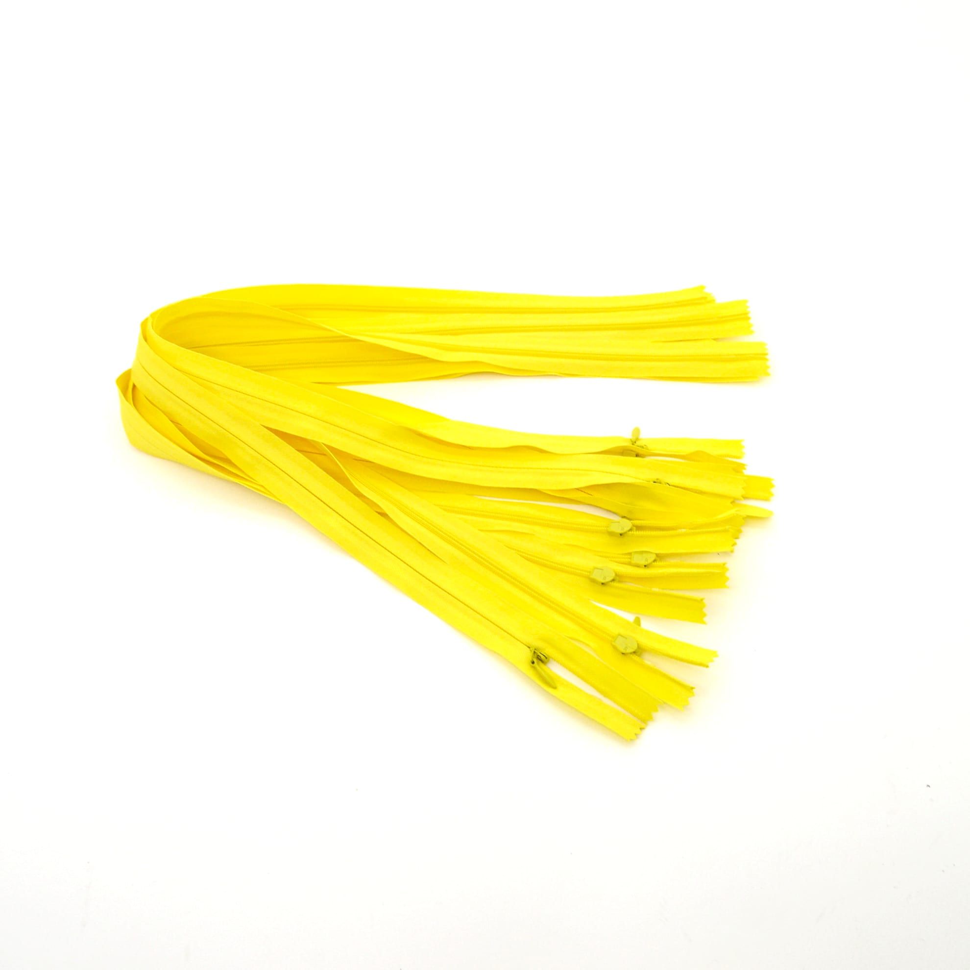 Trimz invisible/concealed zips yellow