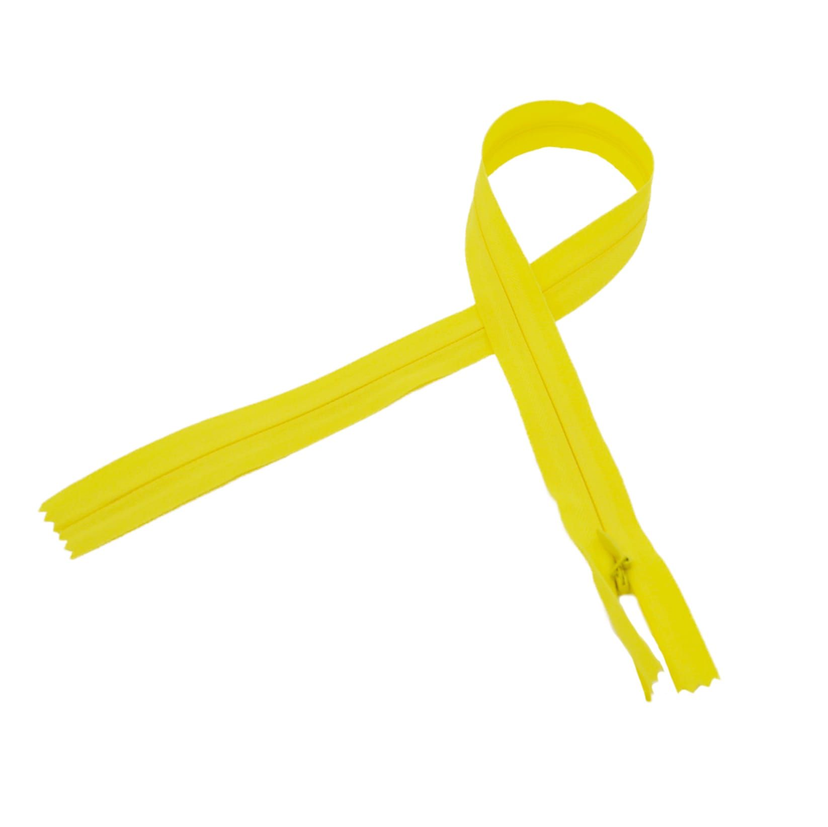 Trimz invisible/concealed zip yellow