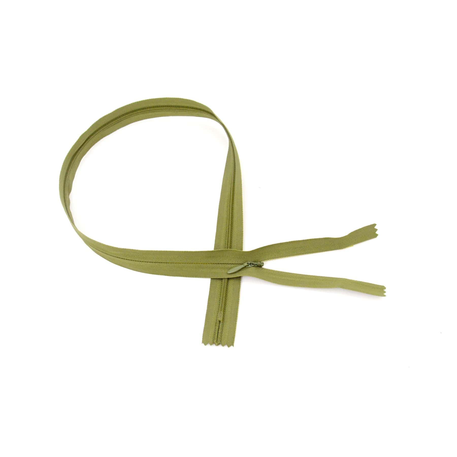 Trimz invisible/concealed zip olive