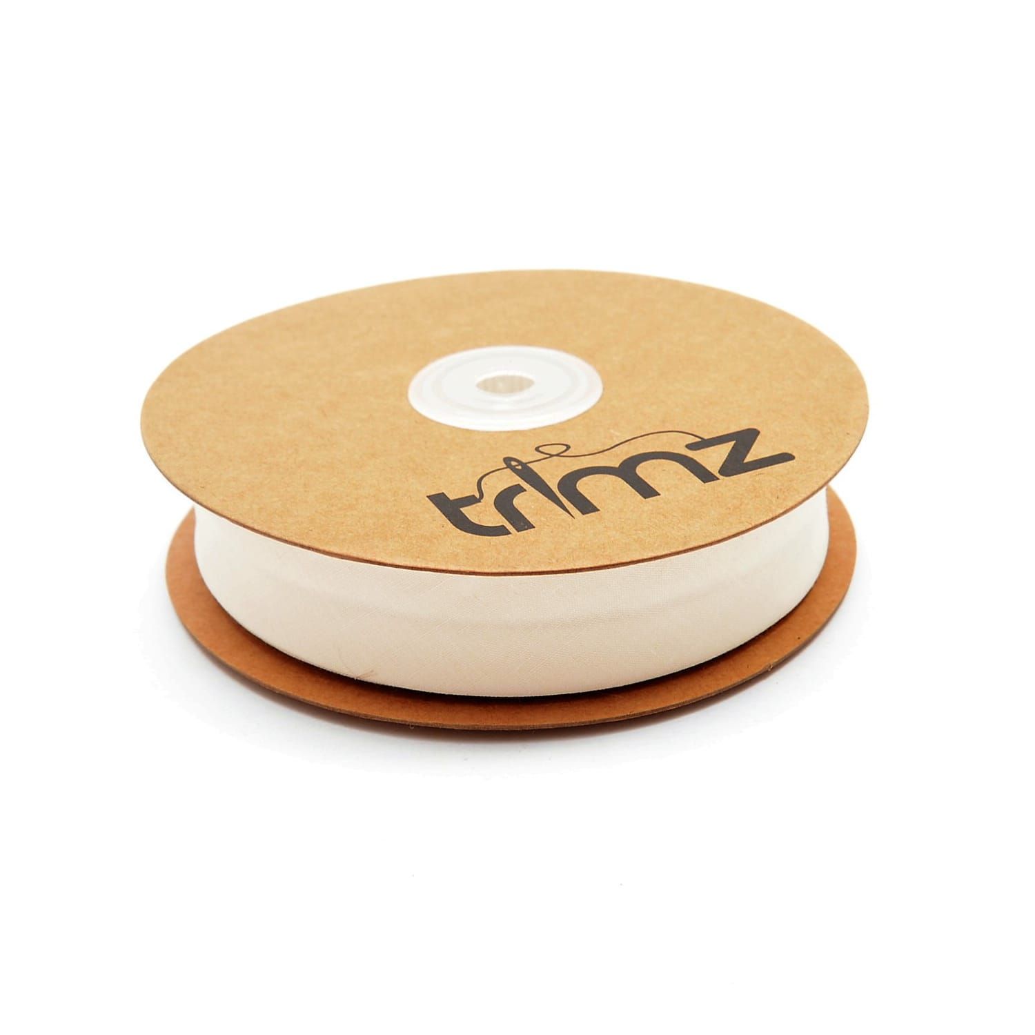 Trimz poly-cotton bias binding 25mm 20m ivory