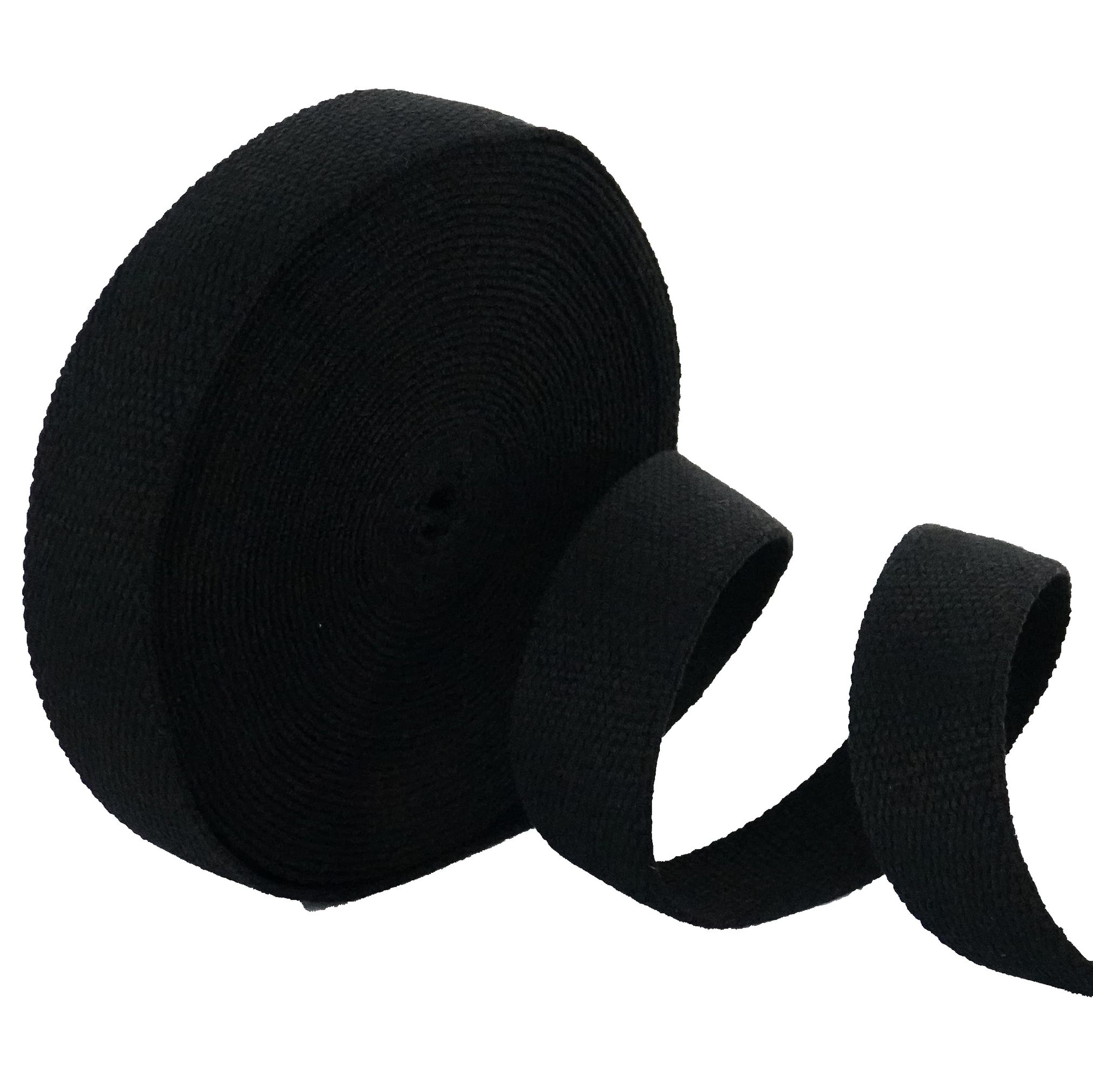 Trimz heavy duty cotton webbing 10m black