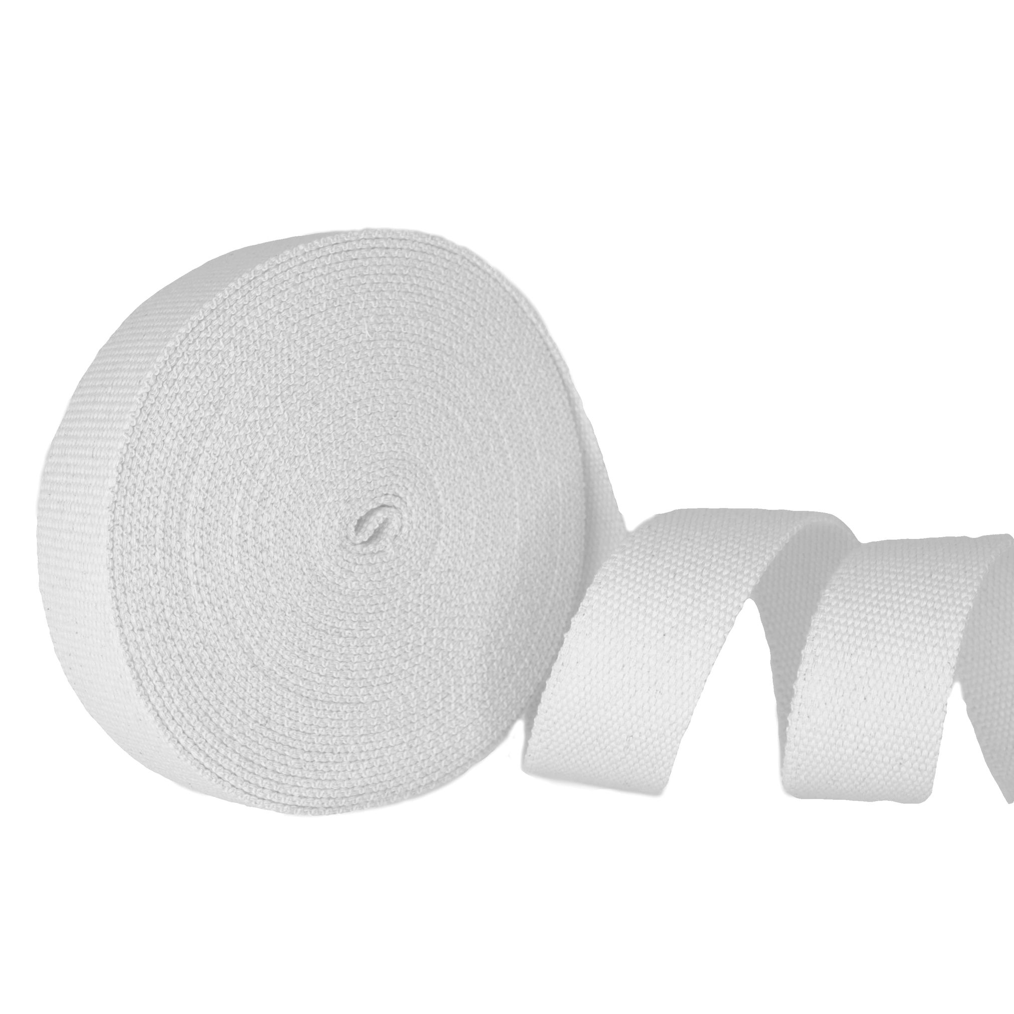 Trimz heavy duty cotton webbing 10m white