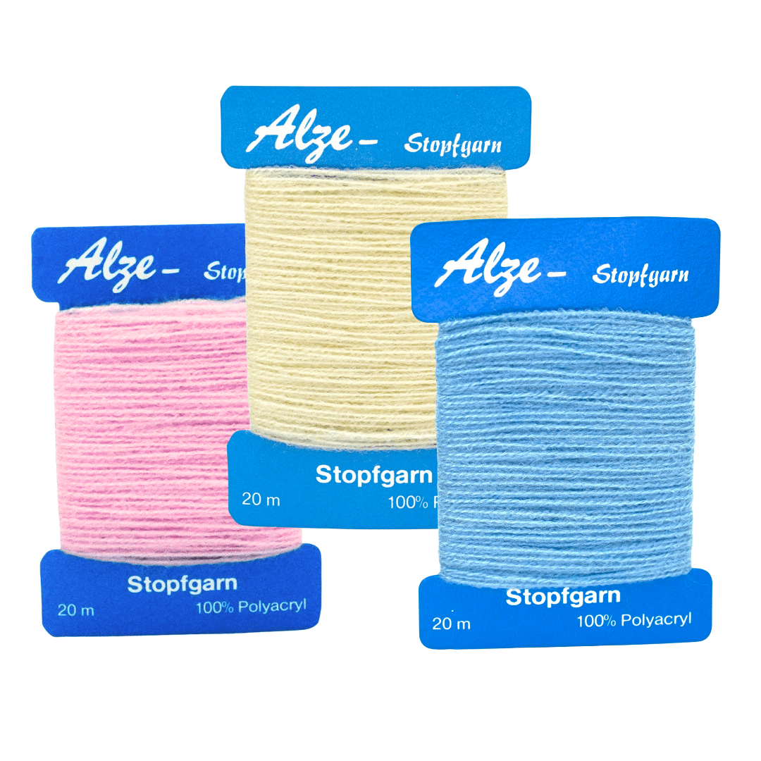 Darning Wool Bundle - Spring - Cream, Pink, Sky Blue