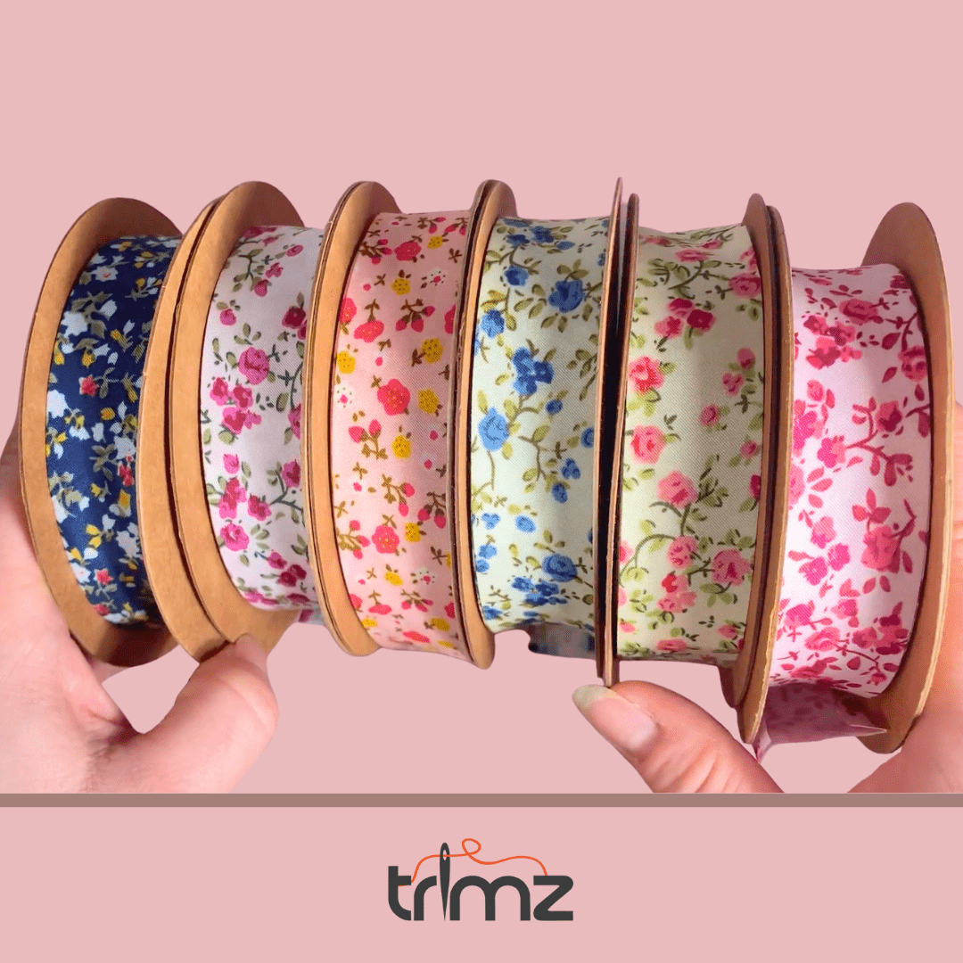 Trimz Floral Bias Binding Group Shot