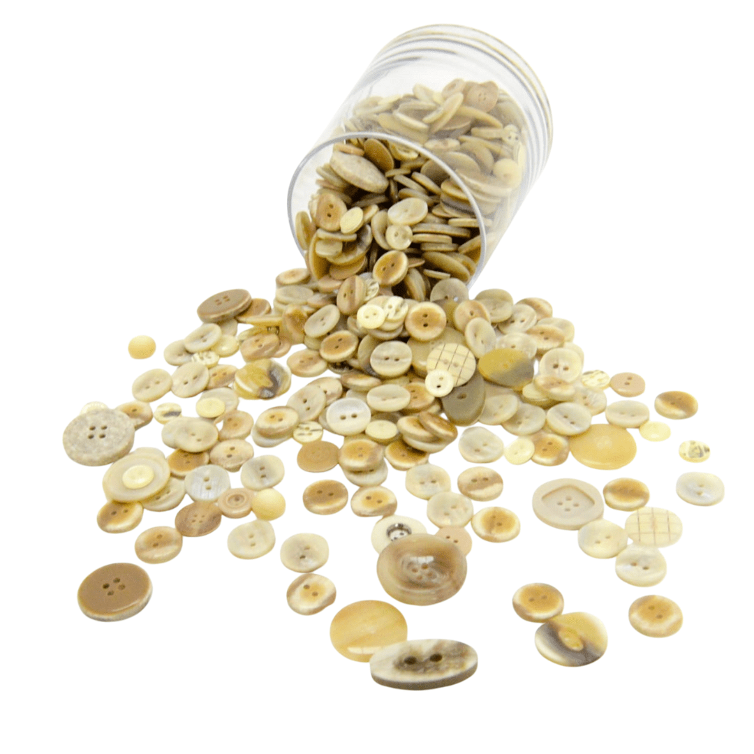 Trimz assorted buttons 250g natural