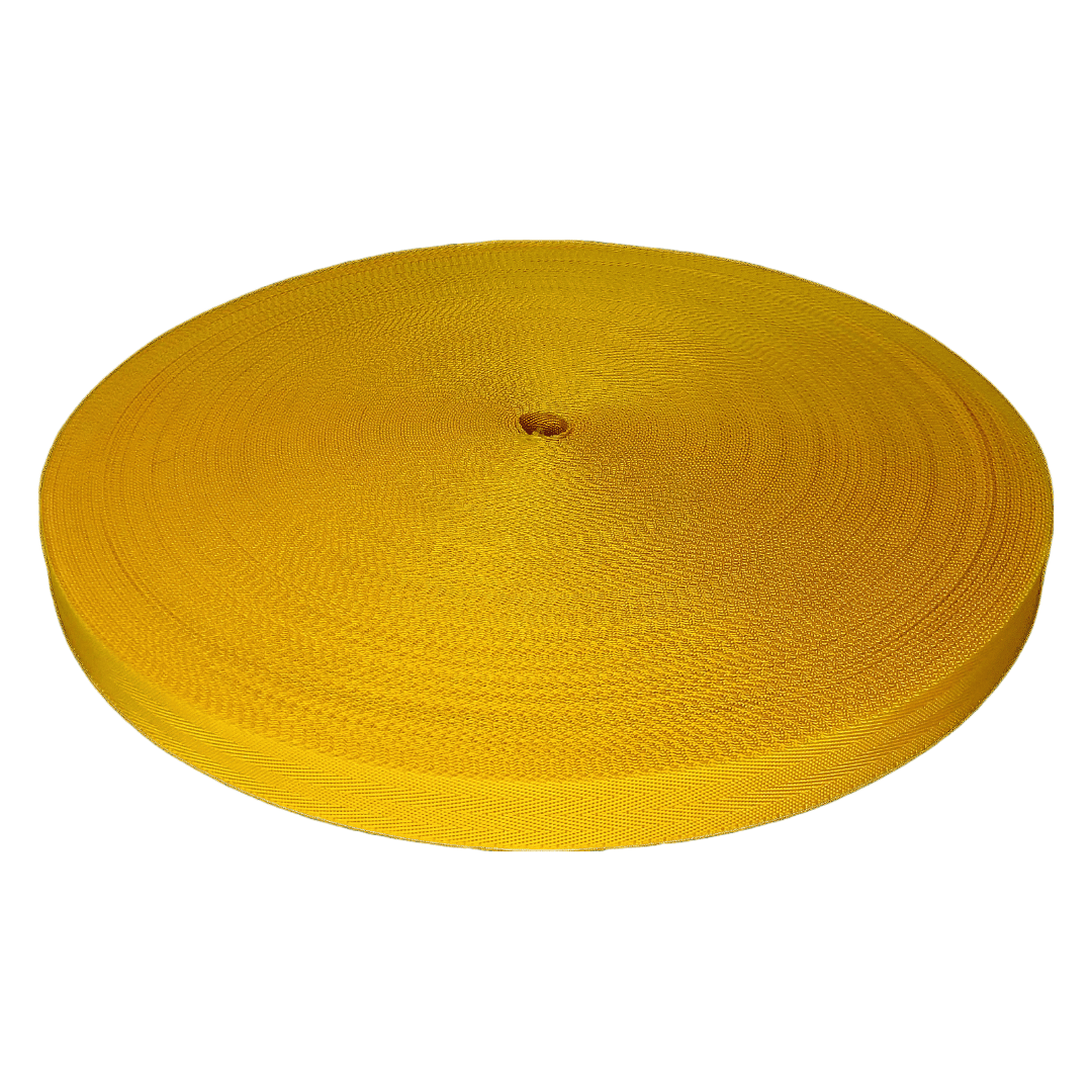 Polypropylene Herringbone Webbing Yellow