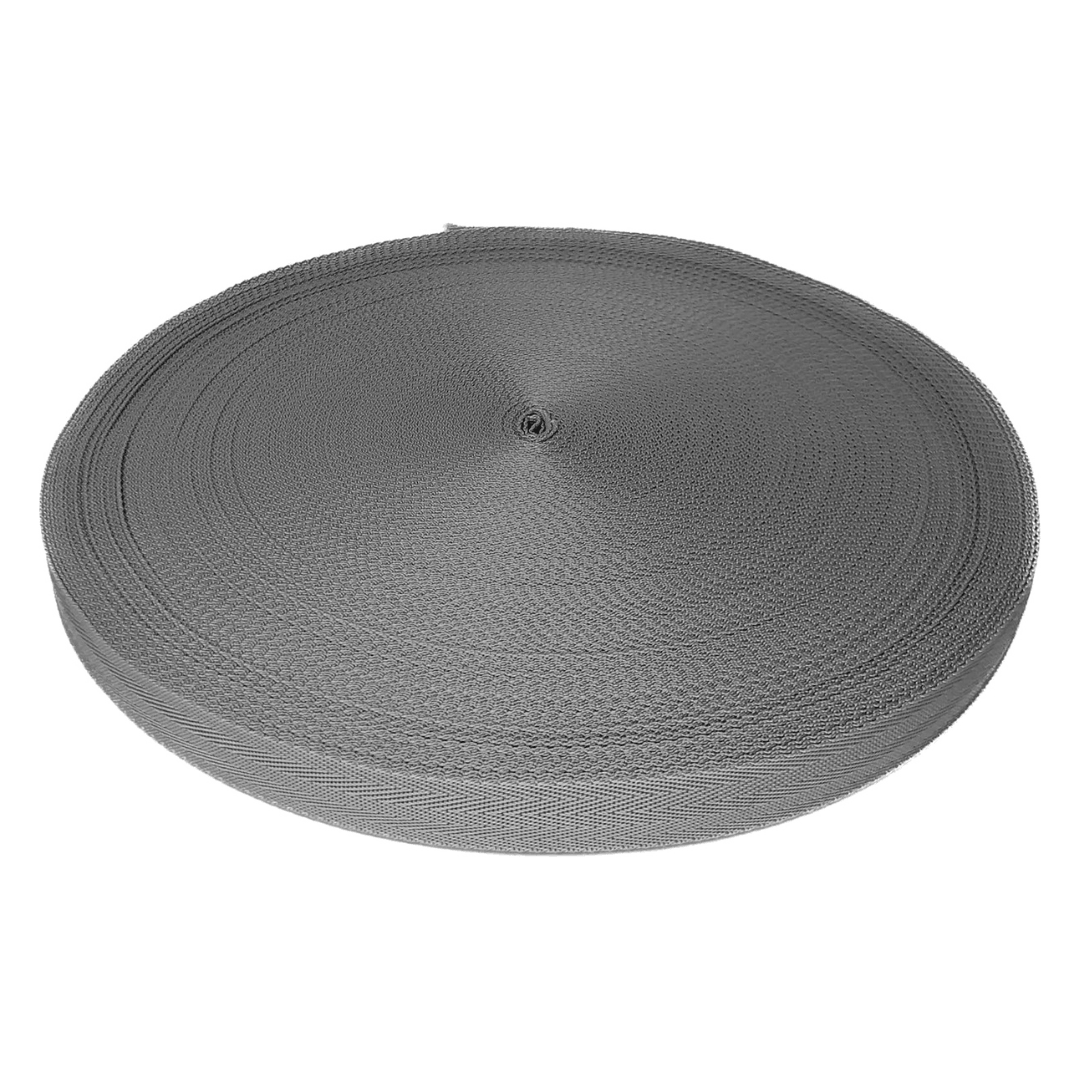 Polypropylene Herringbone Webbing Grey