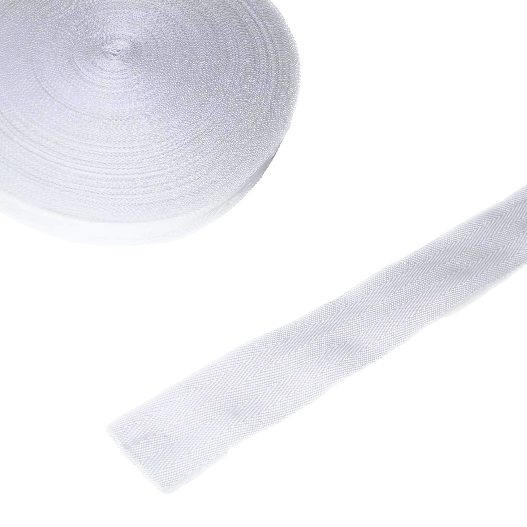 Polypropylene Herringbone Webbing White detail
